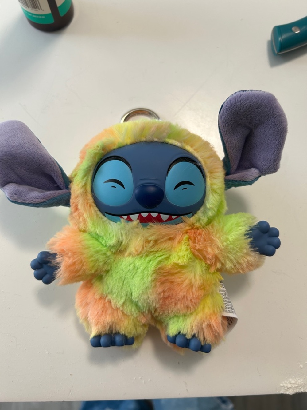 Rainbow Plush Stitch Keychain Pair - Multicolor - Picture 2 of 3
